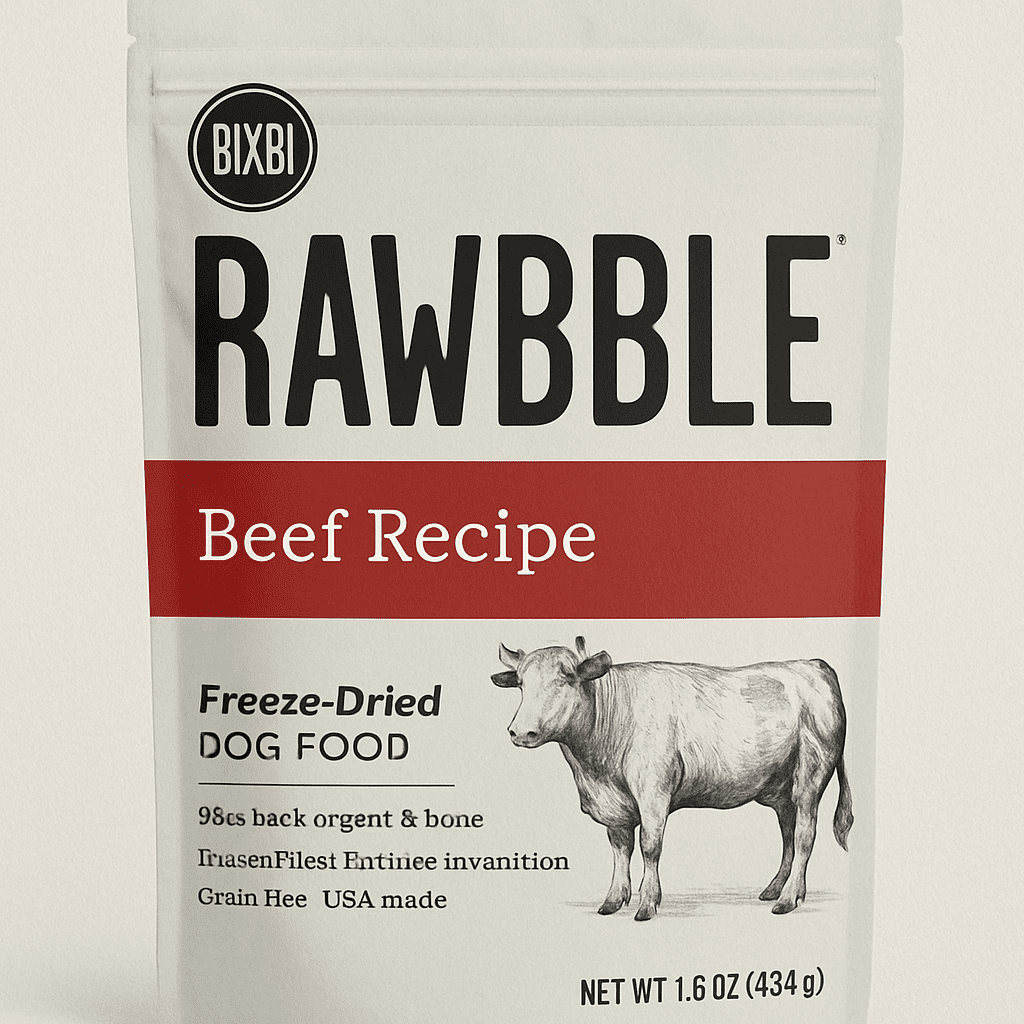 BIXBI Rawbble Beef Recipe, Raw Dog Food Image