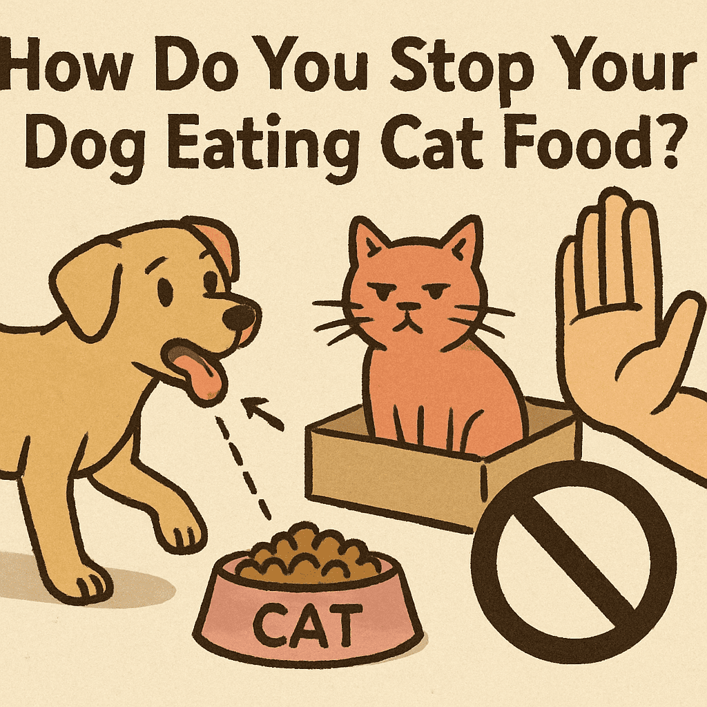 Can Dogs Eat Cat Food? Understand the Risks & Safety. How Do You Stop Your Dog Eating Cat Food Image