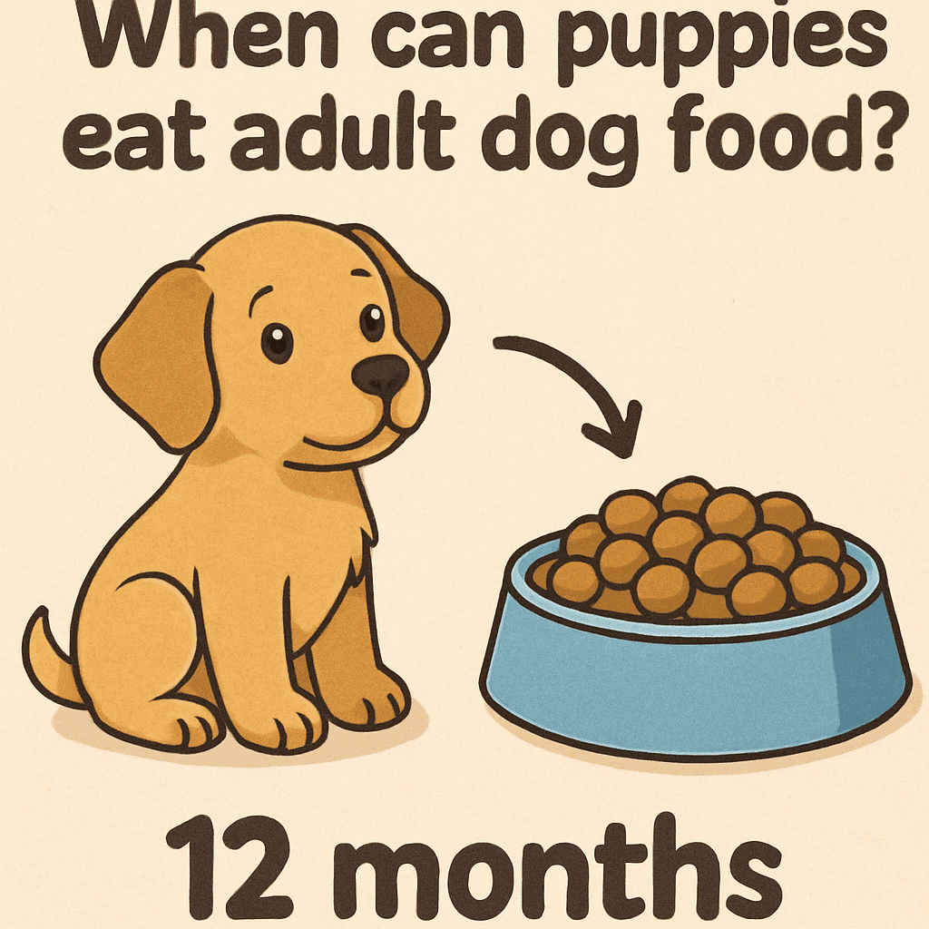 Can Puppies Eat Adult Dog Food? Vet-Backed Feeding Guide.  When Can Puppies Eat Adult Dog Food Image