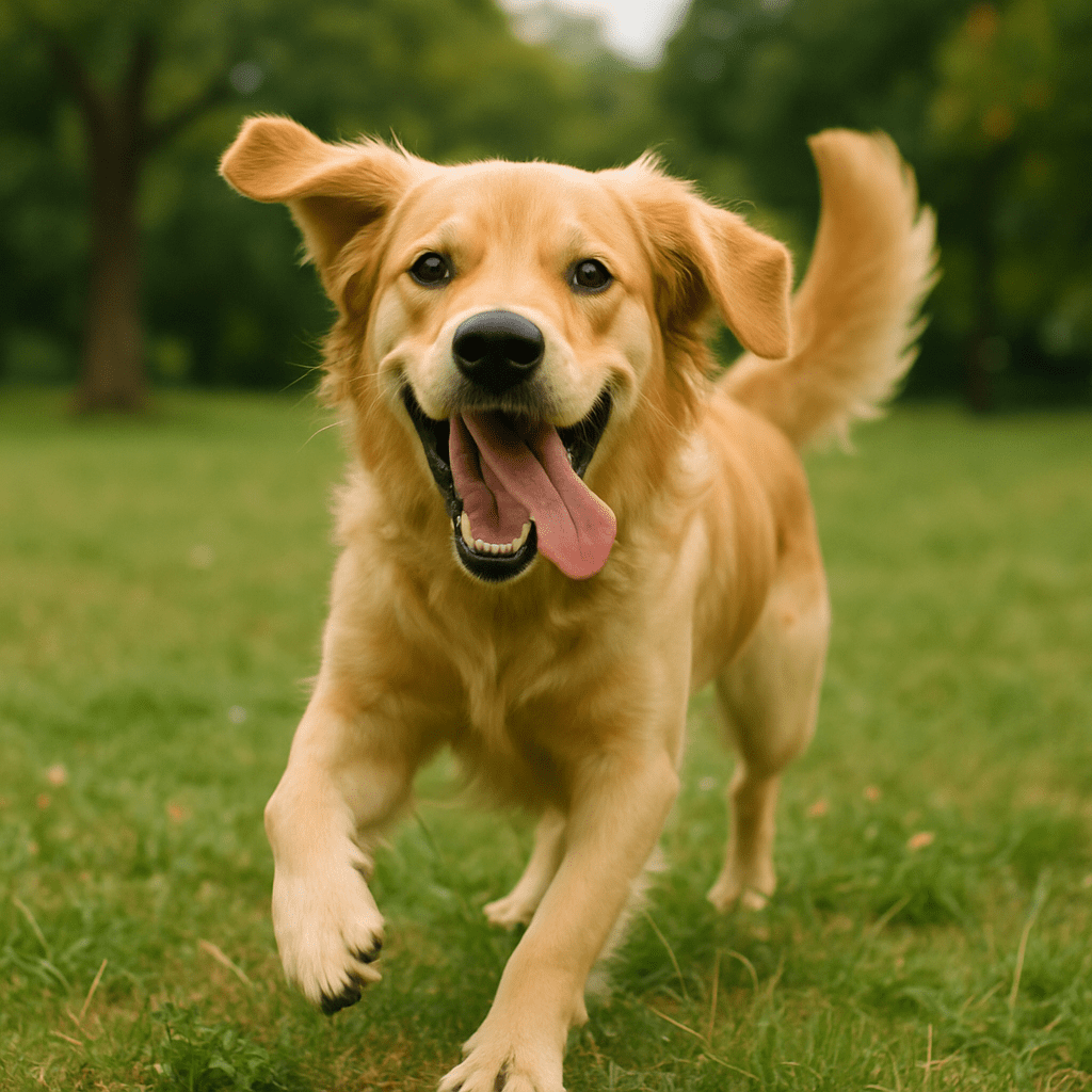 Is Blue Buffalo Good Dog Food. happy dog playing and smiling Image